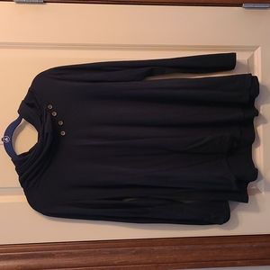 Women's size XL black long sleeve tunic